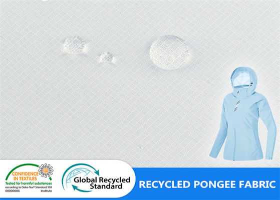 Pongee Ripstop PET υφασμάτων χειμερινών σακακιών ανακυκλωμένο 100% ύφασμα